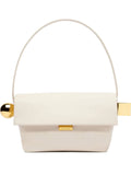 Jacquemus Metallic Clasp Leather Shoulder Bag — Same as shown — Size One Size — Front View