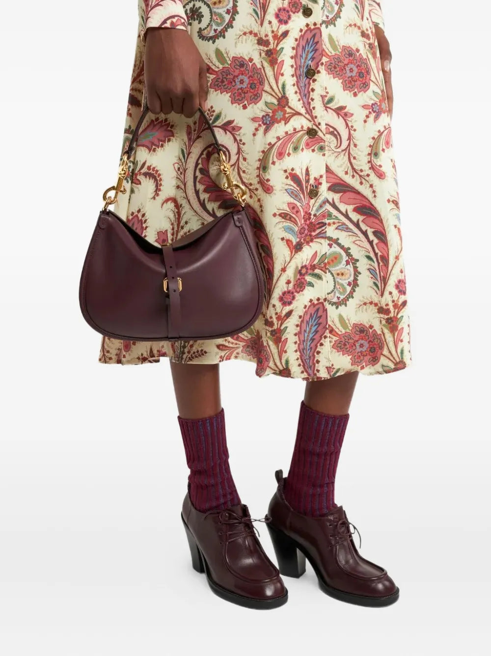 Etro Buckle Fastening Leather Backpack — Same as shown — Size One Size — Side View