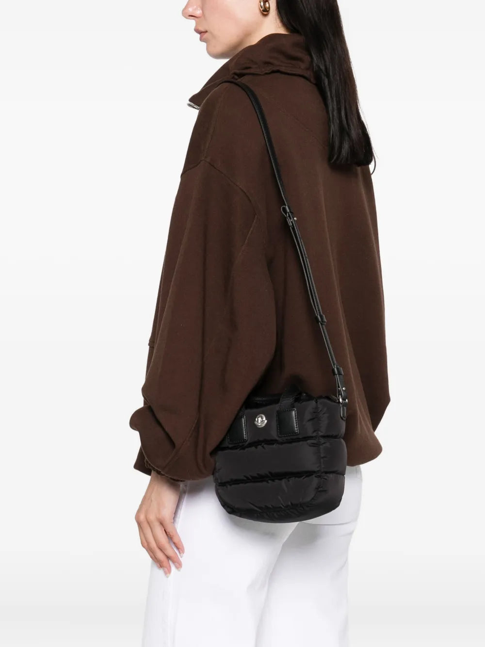 Moncler Mini Caradoc Quilted Shoulder Bag — Same as shown — Size One Size — Side View