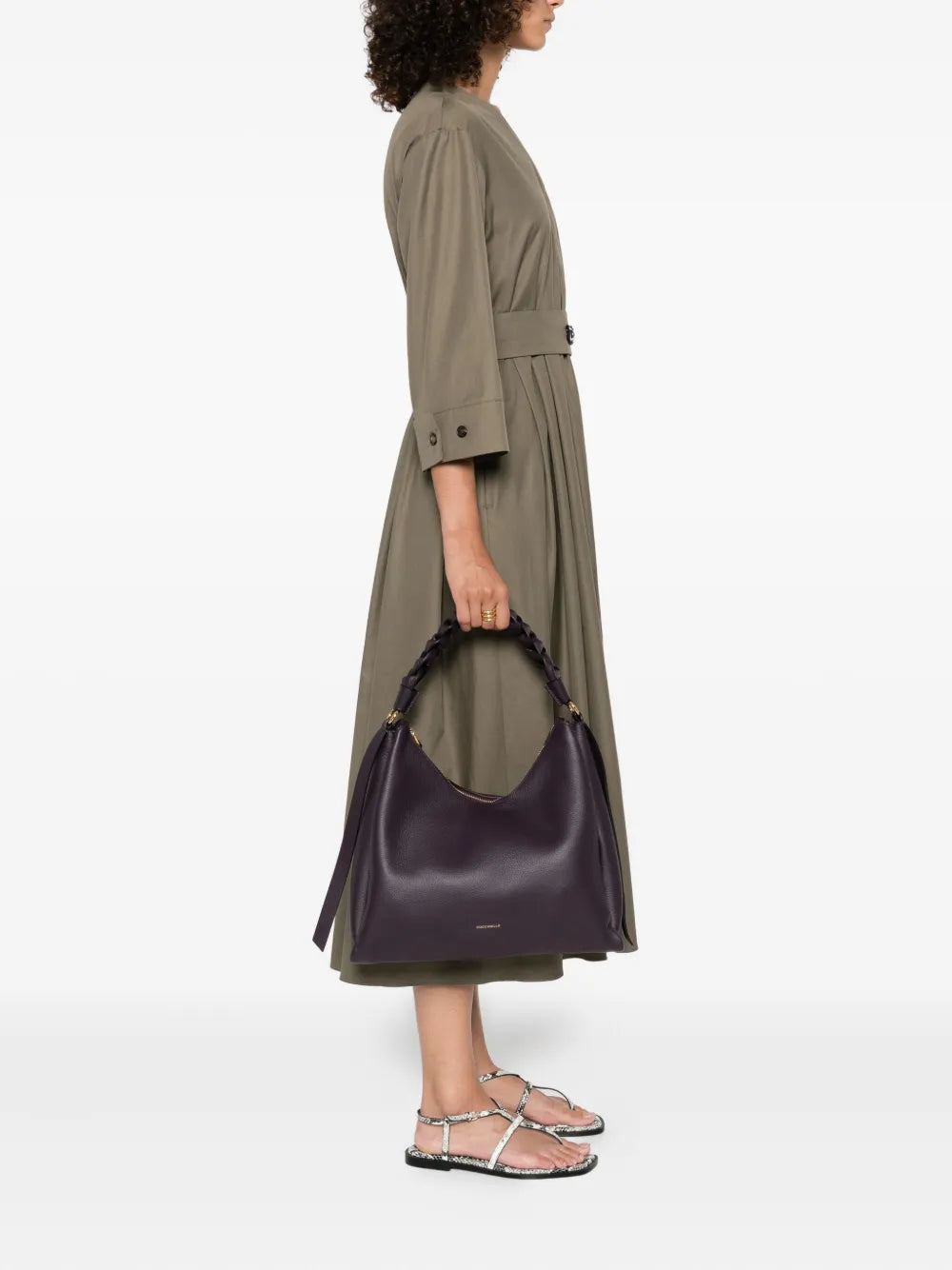 Coccinelle Medium Boheme Leather Shoulder Bag — Same as shown — Size One Size — Side View