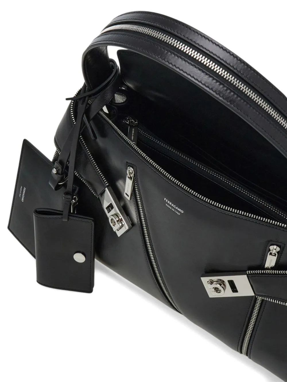 Ferragamo Medium Hug Soft Zip Detail Shoulder Bag — Same as shown — Size One Size — Top View