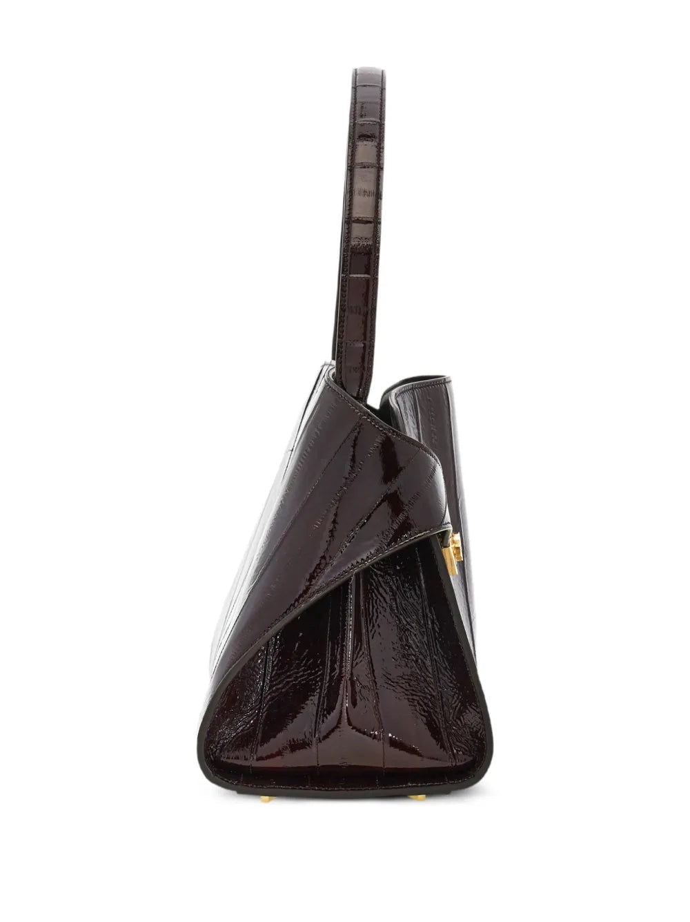 Ferragamo Medium Hug Gancini Buckles Eel Skin Shoulder Bag — Same as shown — Size One Size — Back View