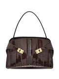 Ferragamo Medium Hug Gancini Buckles Eel Skin Shoulder Bag — Same as shown — Size One Size — Front View