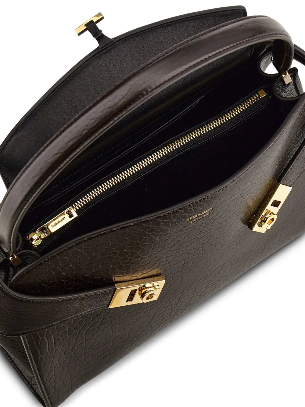 Ferragamo Medium Hug Gancini Buckles Shoulder Bag — Same as shown — Size One Size — Detail View