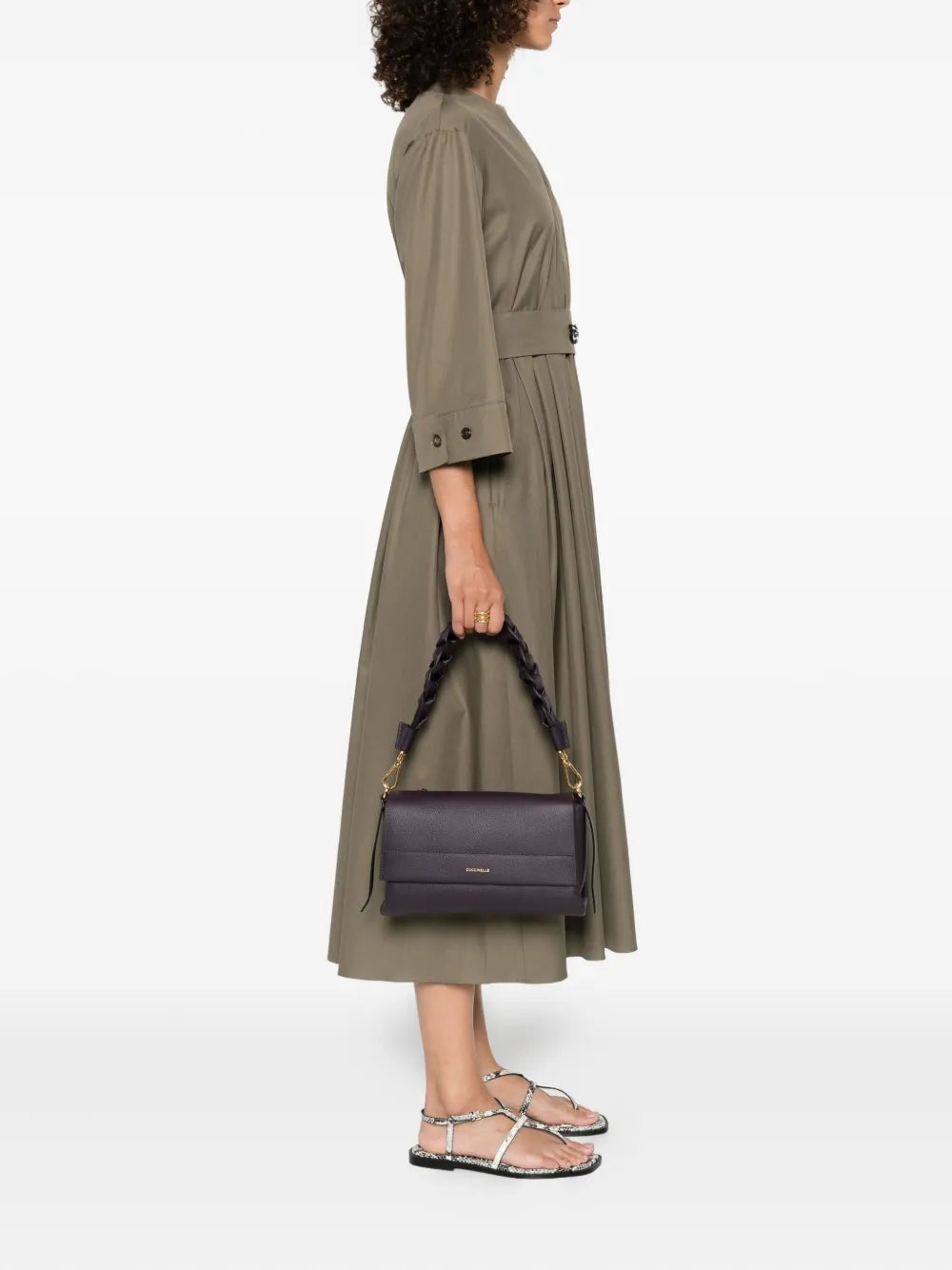Coccinelle Boheme Leather Shoulder Bag — Same as shown — Size One Size — Side View