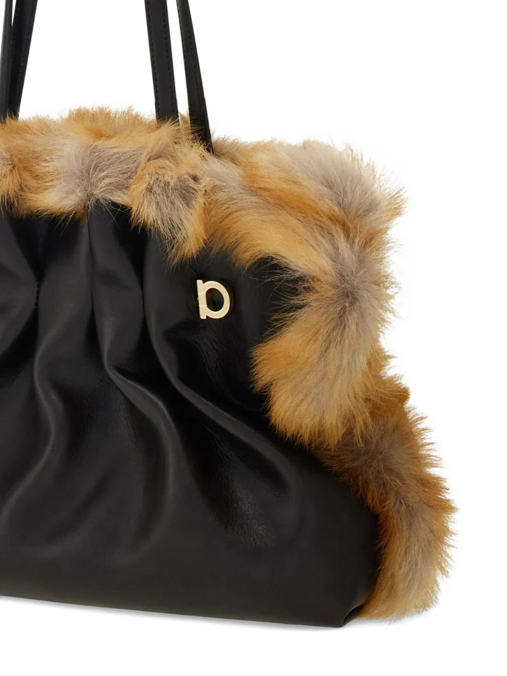 Ferragamo Medium Soft Calfskin Trimmed Shoulder Bag — Same as shown — Size One Size — Top View