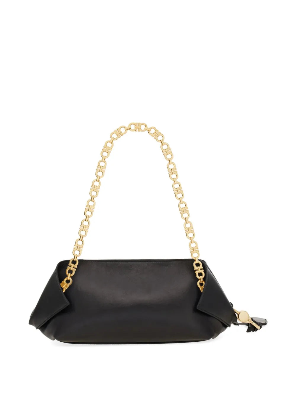 Ferragamo Folded Chain Link Shoulder Bag — Same as shown — Size One Size — Back View