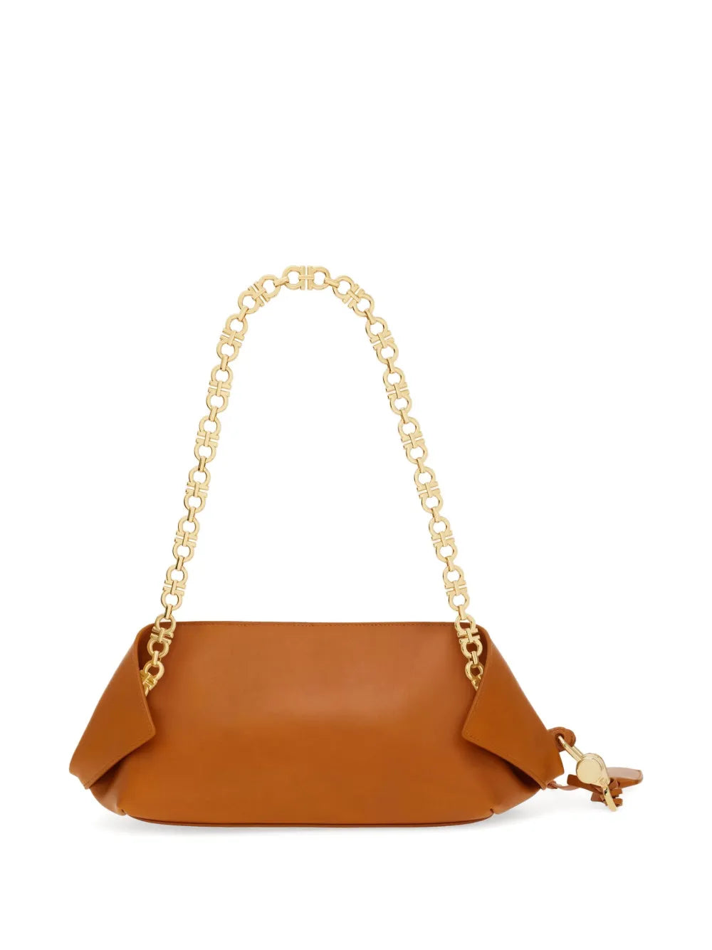 Ferragamo Small Folded Chain Strap Shoulder Bag — Same as shown — Size One Size — Back View