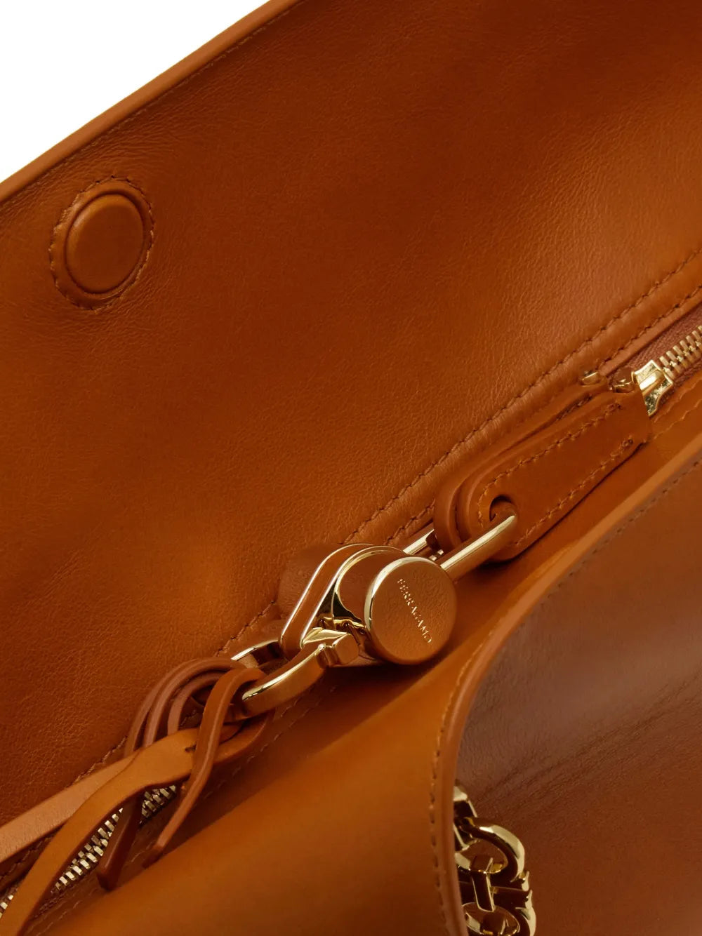 Ferragamo Small Folded Chain Strap Shoulder Bag — Same as shown — Size One Size — Detail View