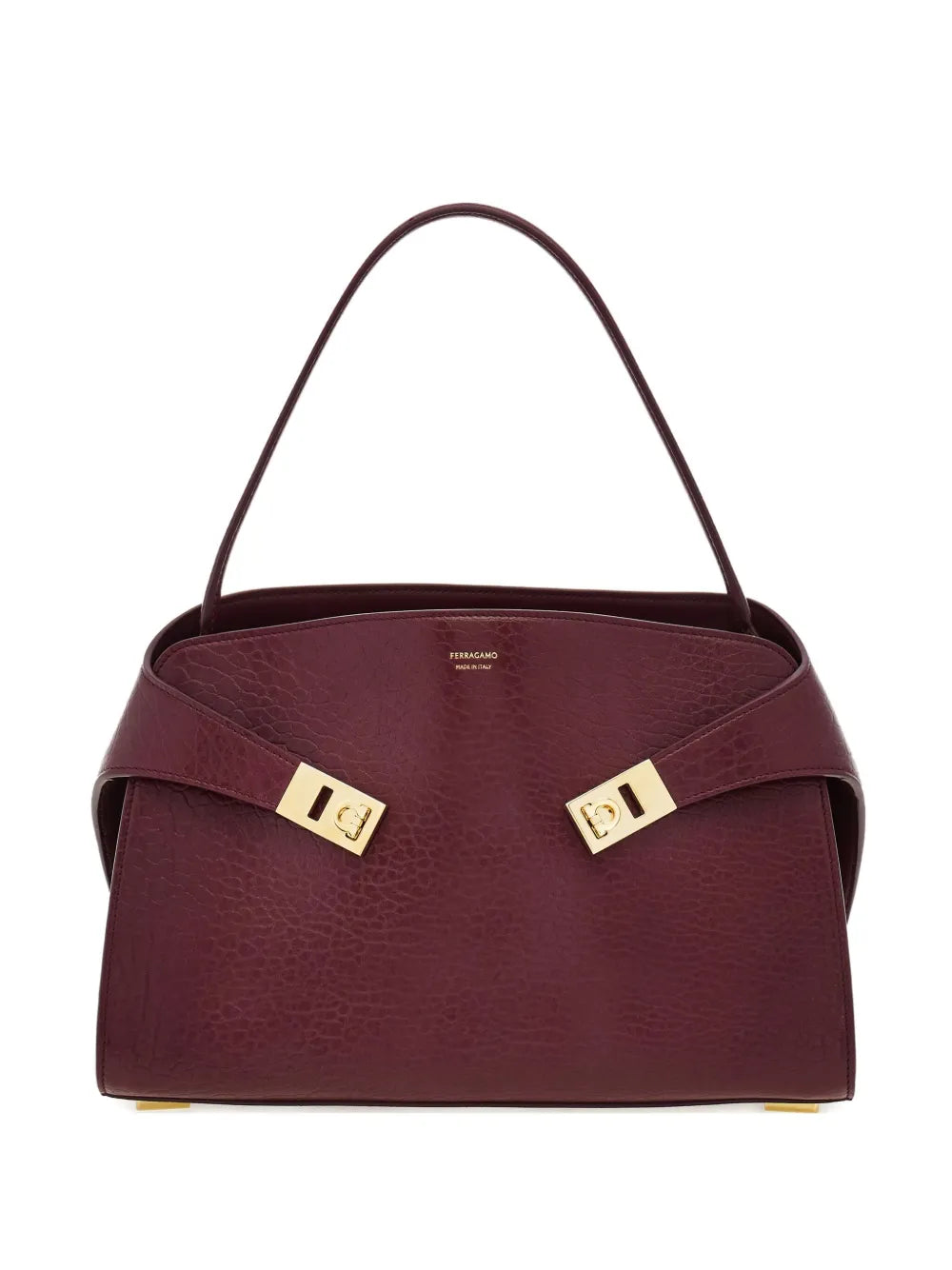 Ferragamo Medium Hug Leather Shoulder Bag — Same as shown — Size One Size — Front View