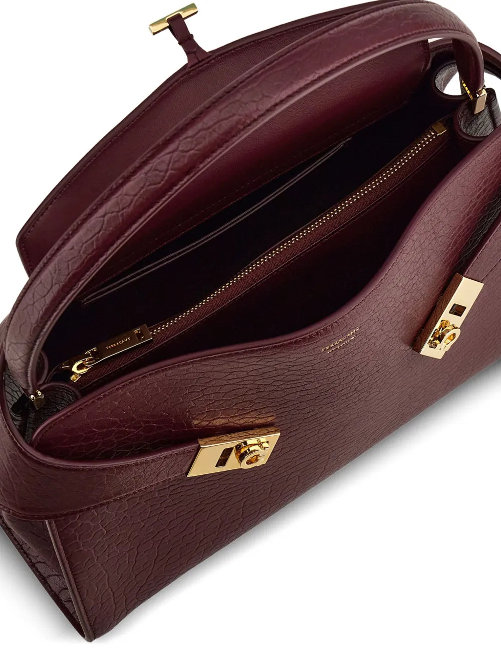 Ferragamo Medium Hug Leather Shoulder Bag — Same as shown — Size One Size — Detail View