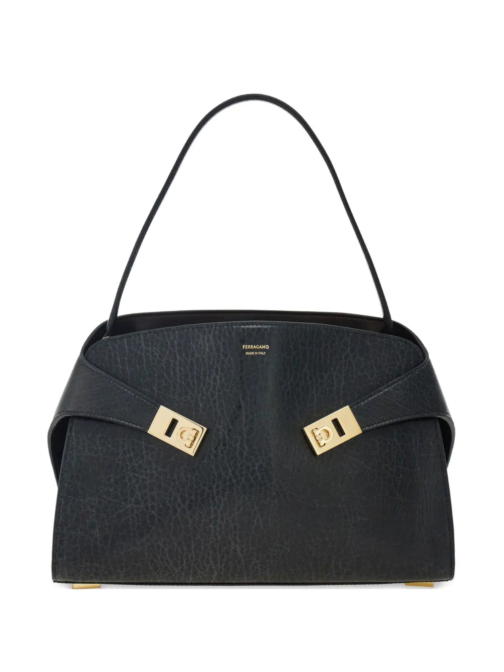 Ferragamo Medium Hug Leather Shoulder Bag — Same as shown — Size One Size — Front View
