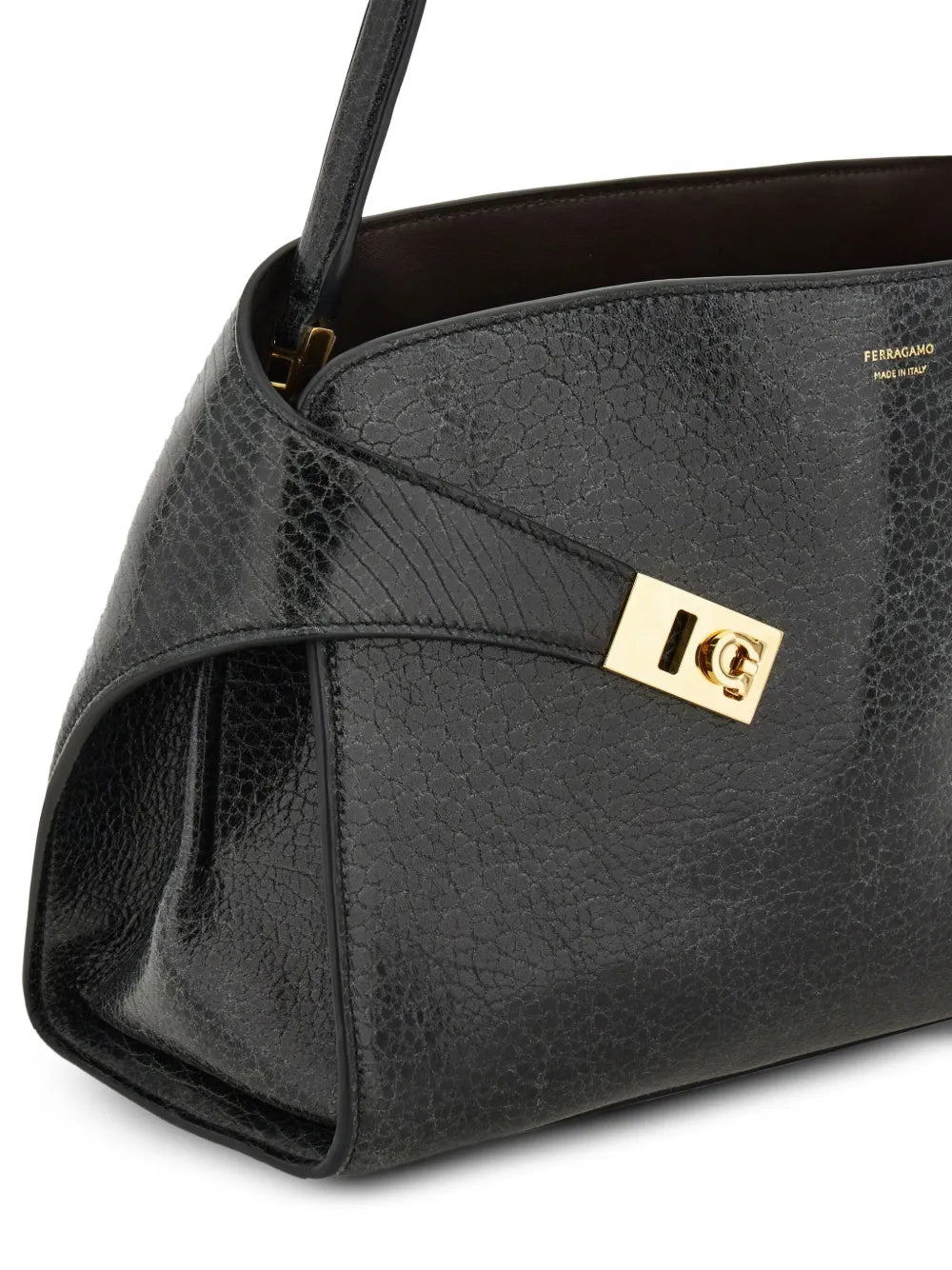 Ferragamo Medium Hug Leather Shoulder Bag — Same as shown — Size One Size — Top View