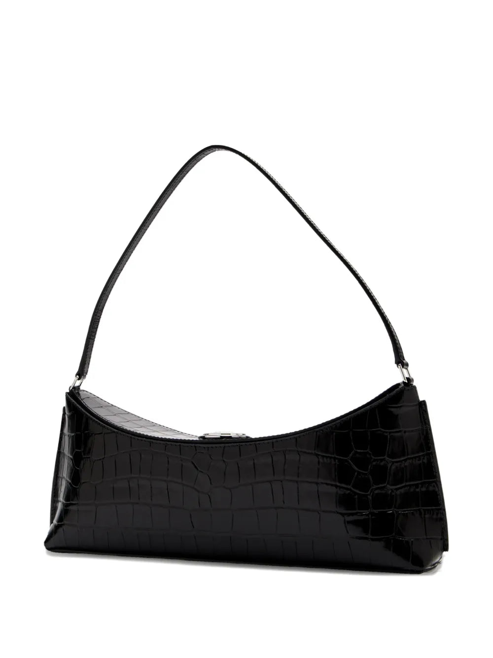 Jacquemus A Clutch Ovalo Crocodile Embossed Shoulder Bag — Same as shown — Size One Size — Side View