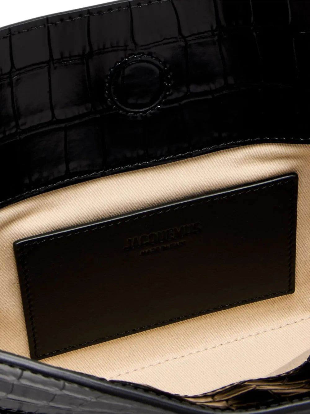 Jacquemus A Clutch Ovalo Crocodile Embossed Shoulder Bag — Same as shown — Size One Size — Back View