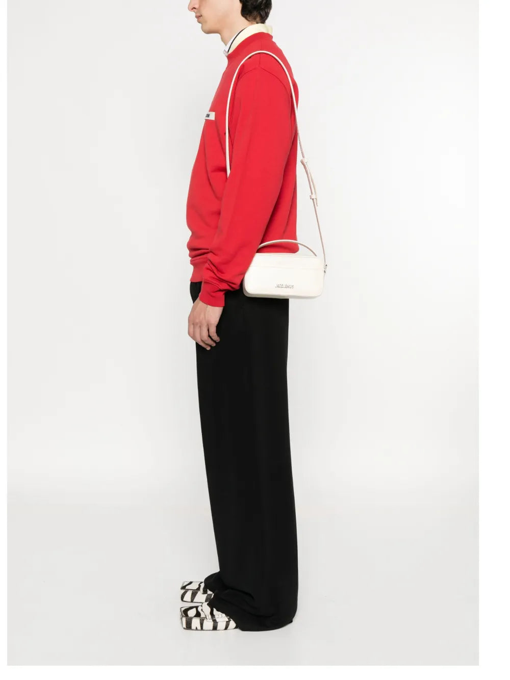 Jacquemus The Banet Logo Plaque Leather Shoulder Bag — Same as shown — Size One Size — Side View