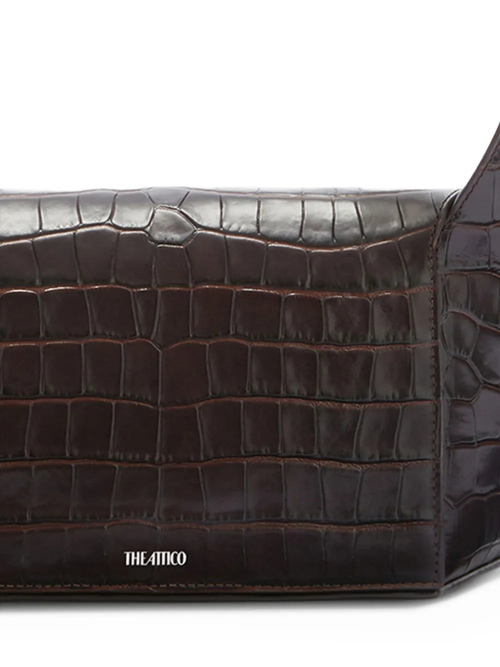 The Attico 77 Crocodile Effect Shoulder Bag — Same as shown — Size One Size — Side View