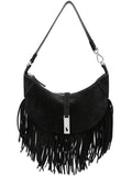 Polo Ralph Lauren Fringed Suede Shoulder Bag — Same as shown — Size One Size — Front View