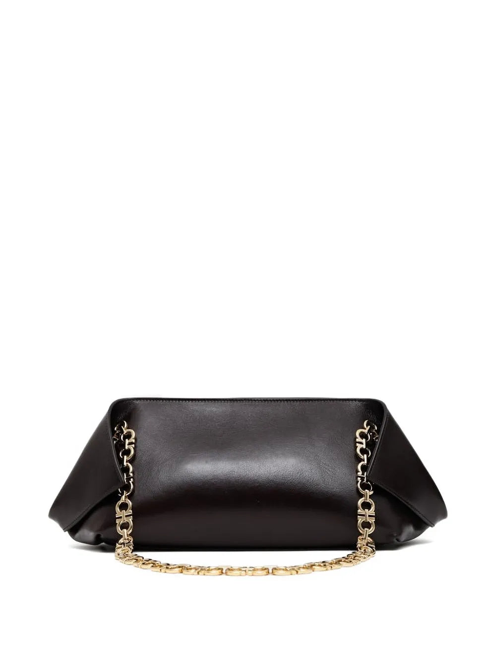 Ferragamo Small Folded Chain Link Flap Shoulder Bag — Same as shown — Size One Size — Side View