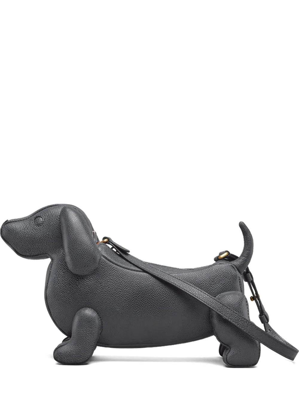 Thom Browne Hector Pebble Grain Leather Shoulder Bag — Same as shown — Size One Size — Front View