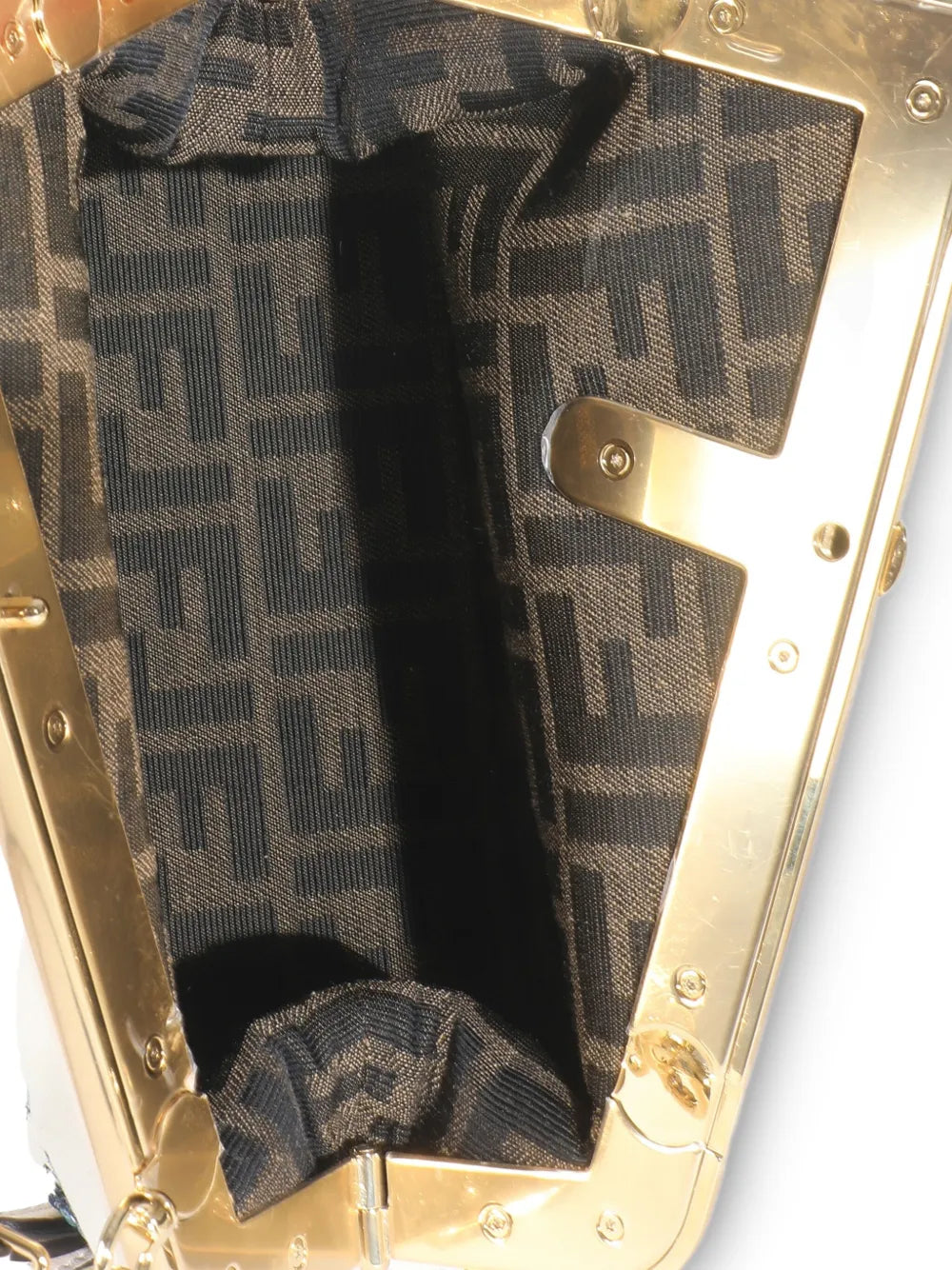 Fendi Pre Owned Astrology Embroidered Canvas Bag — Same as shown — Size One Size — Detail View