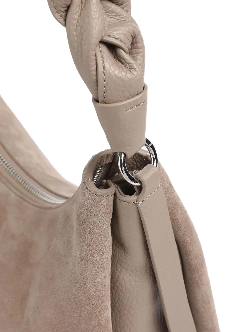 Coccinelle Small Boheme Braided Handle Suede Shoulder Bag — Same as shown — Size One Size — Top View