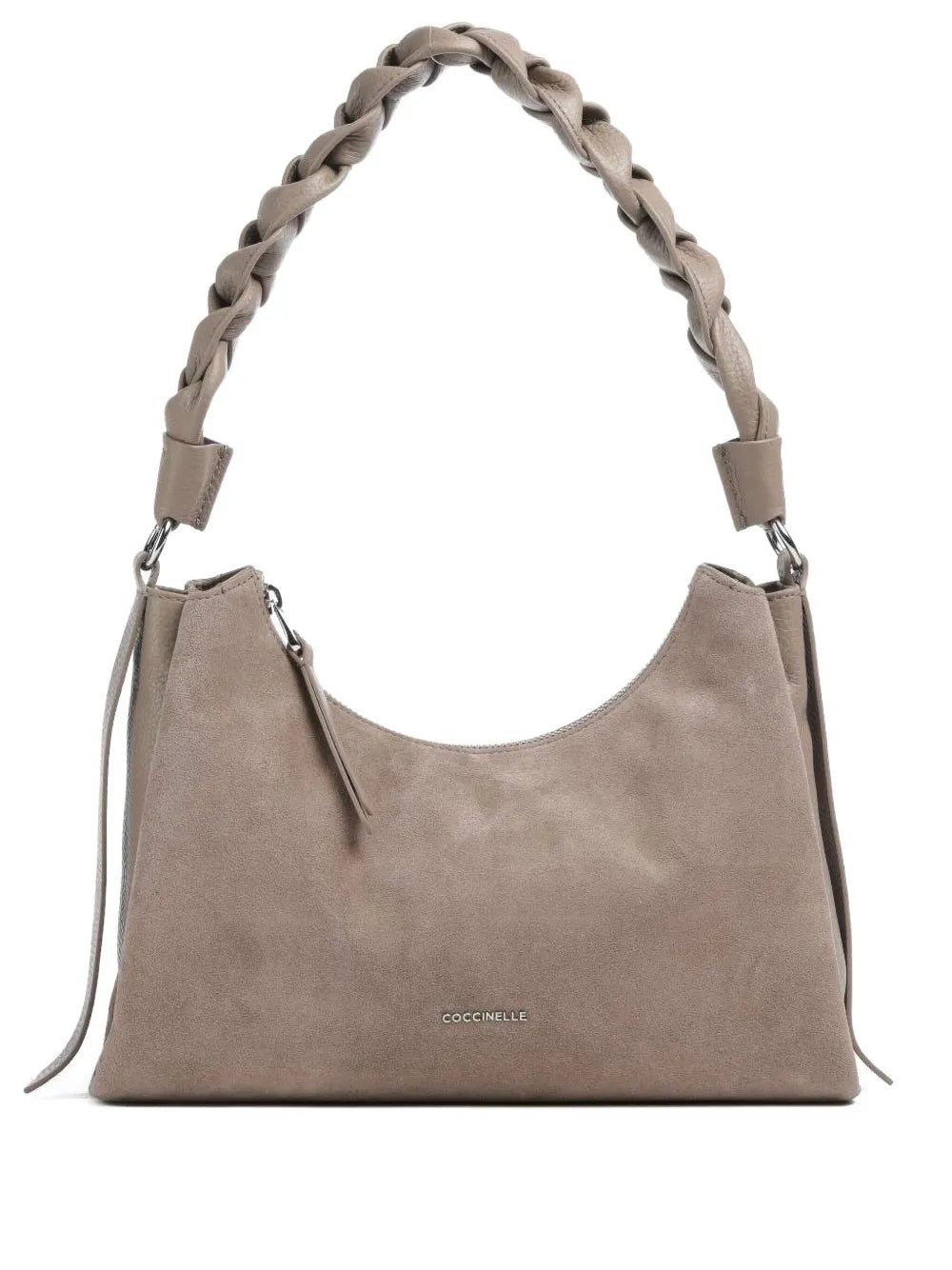 Coccinelle Small Boheme Braided Handle Suede Shoulder Bag — Same as shown — Size One Size — Front View