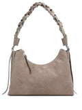 Coccinelle Small Boheme Braided Handle Suede Shoulder Bag — Same as shown — Size One Size — Front View