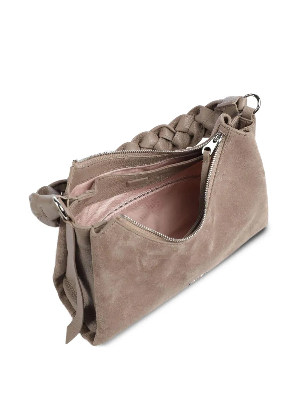 Coccinelle Small Boheme Braided Handle Suede Shoulder Bag — Same as shown — Size One Size — Back View