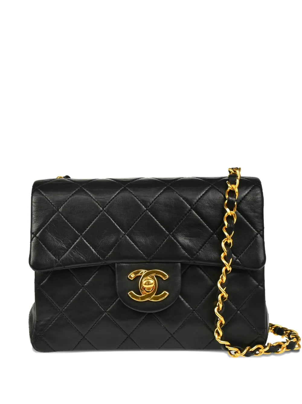 Chanel Pre Owned 1990 Mini Classic Flap Shoulder Bag — Same as shown — Size One Size — Front View