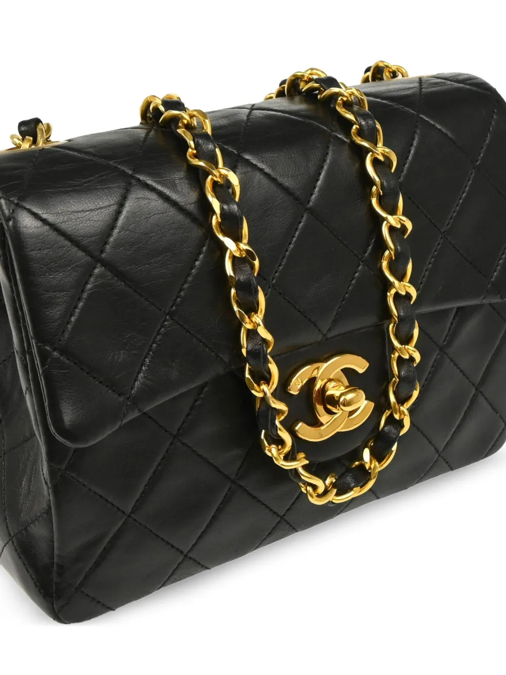 Chanel Pre Owned 1990 Mini Classic Flap Shoulder Bag — Same as shown — Size One Size — Back View