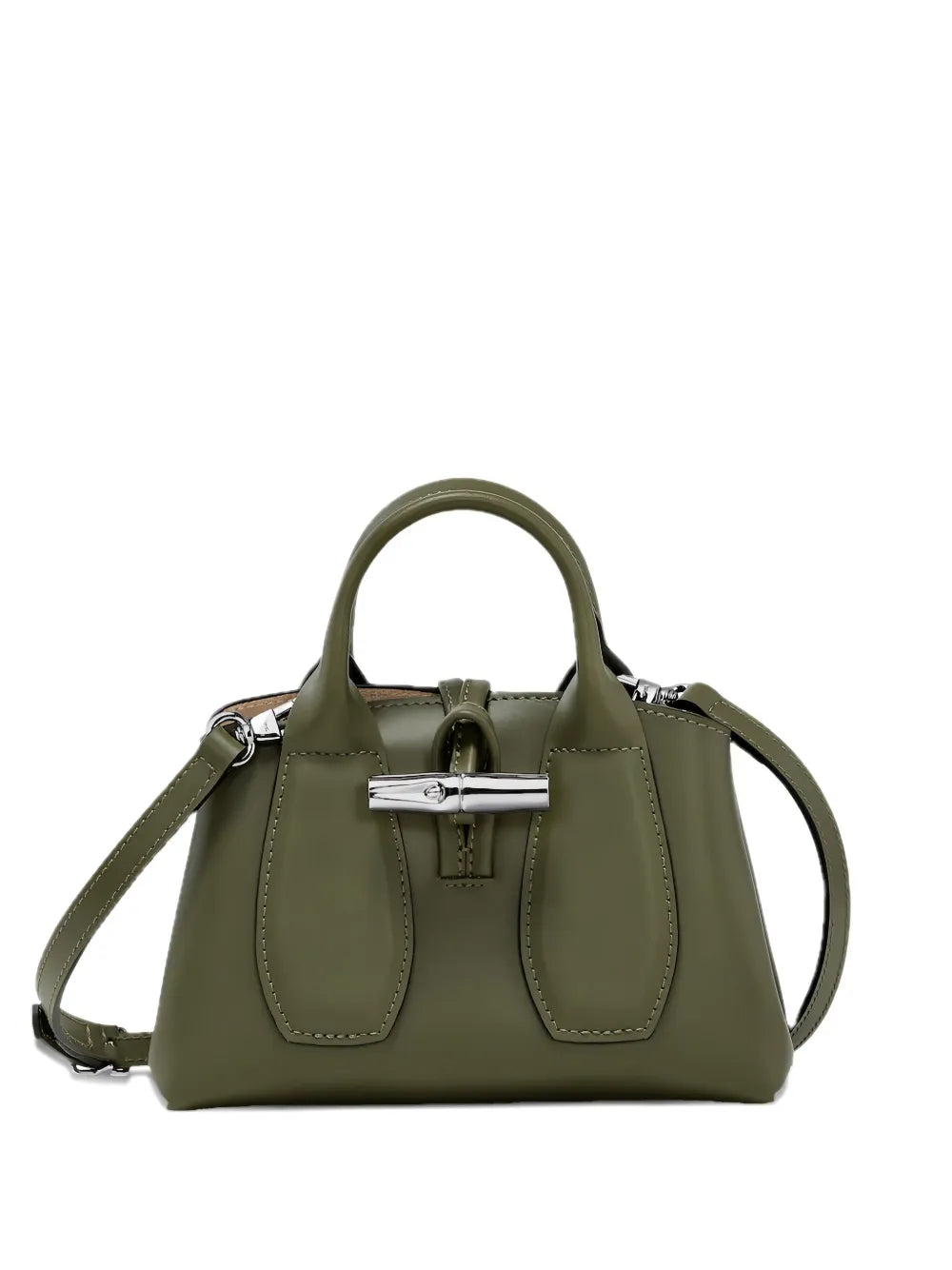 Longchamp Top Handle Leather Shoulder Bag — Same as shown — Size One Size — Front View