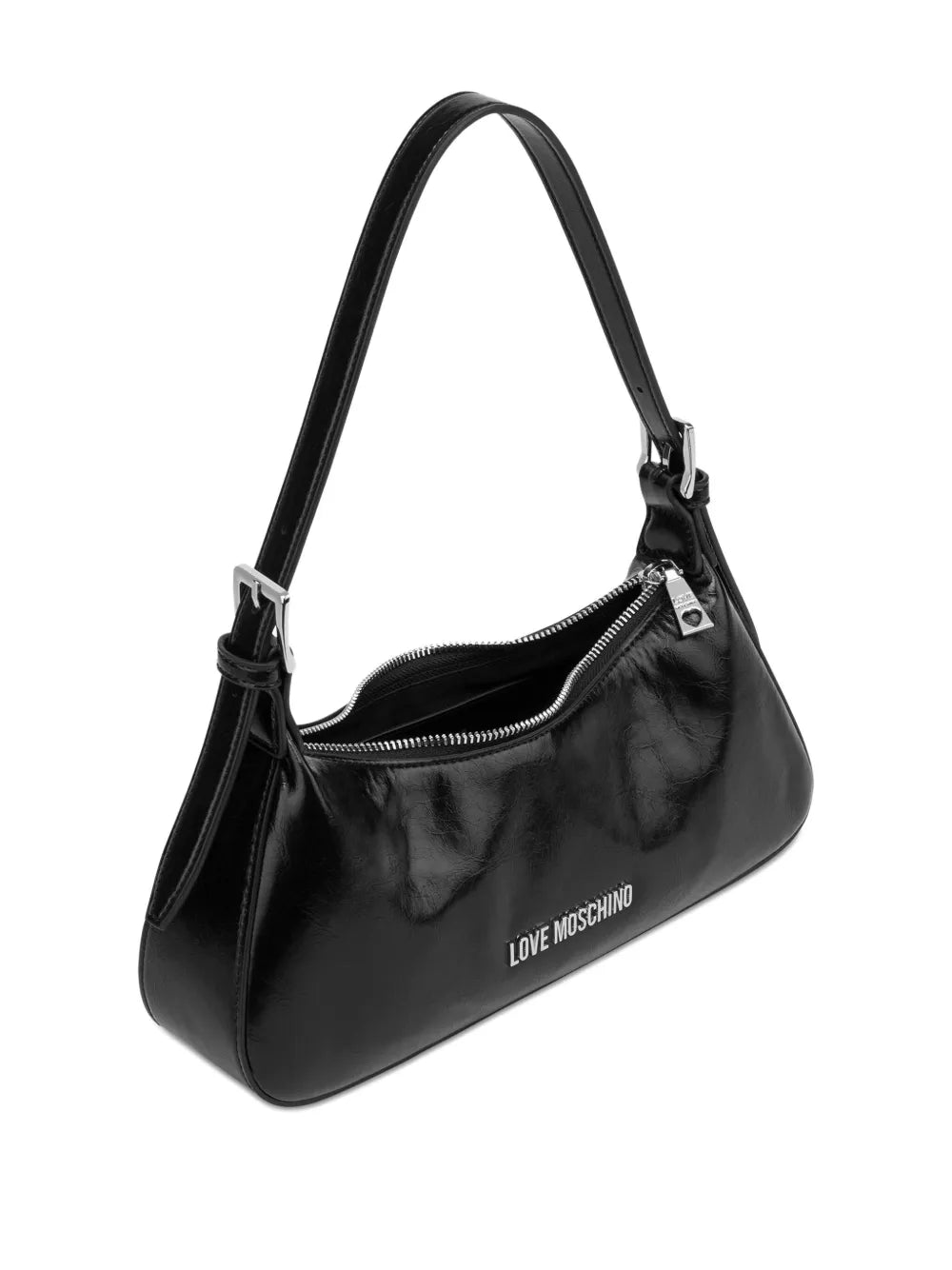 Love Moschino Logo Plaque Zip Fastening Shoulder Bag — Same as shown — Size One Size — Side View