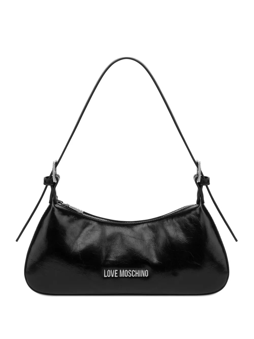 Love Moschino Logo Plaque Zip Fastening Shoulder Bag — Same as shown — Size One Size — Front View