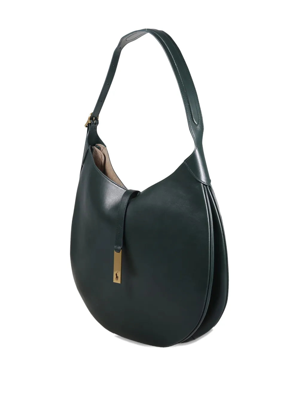 Polo Ralph Lauren Half Moon Leather Shoulder Bag — Same as shown — Size One Size — Back View