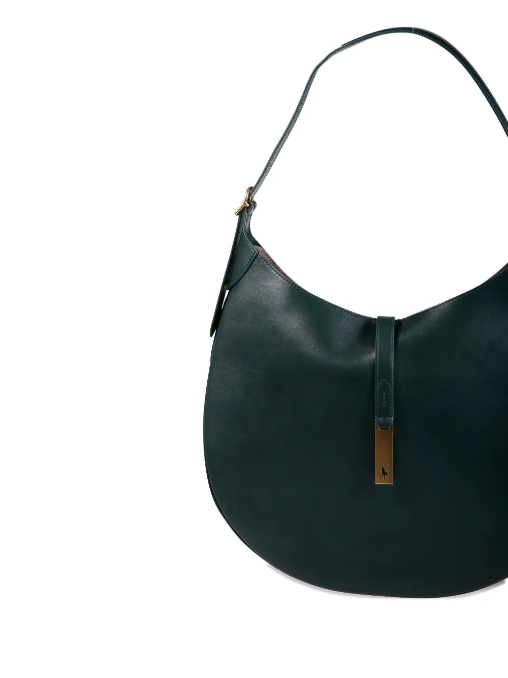 Polo Ralph Lauren Half Moon Leather Shoulder Bag — Same as shown — Size One Size — Top View