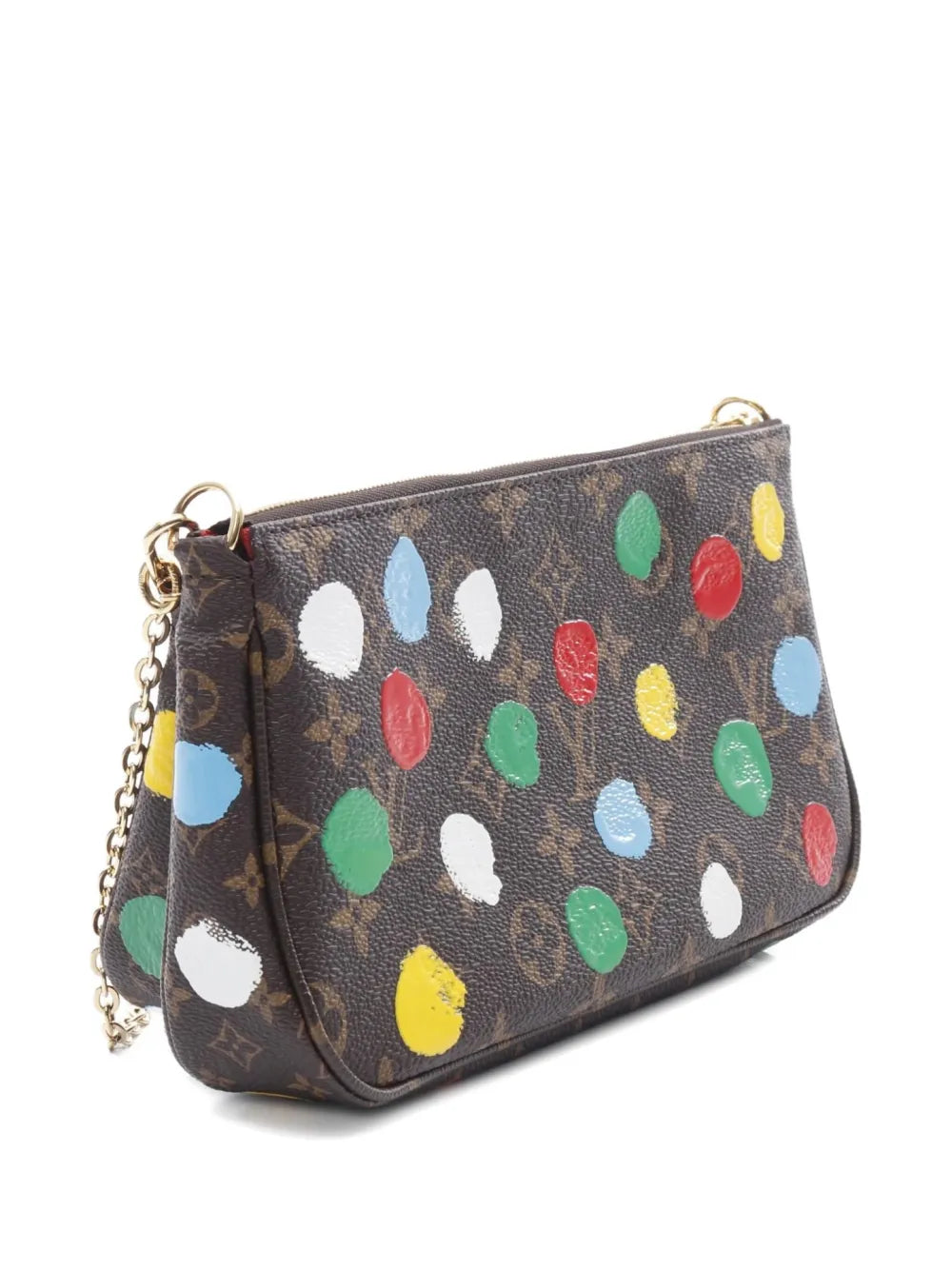 Louis Vuitton Pre Owned 2021S X Yayoi Kusama Mini Pochette Accessoires Bag — Same as shown — Size One Size — Side View