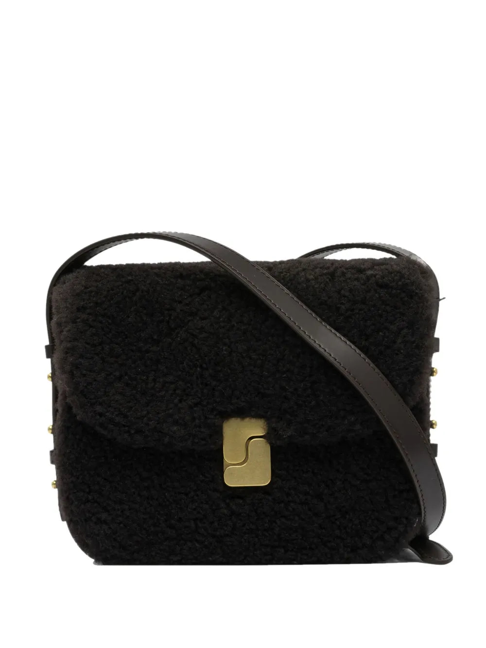 Soeur Mini Shearling Shoulder Bag — Same as shown — Size One Size — Front View