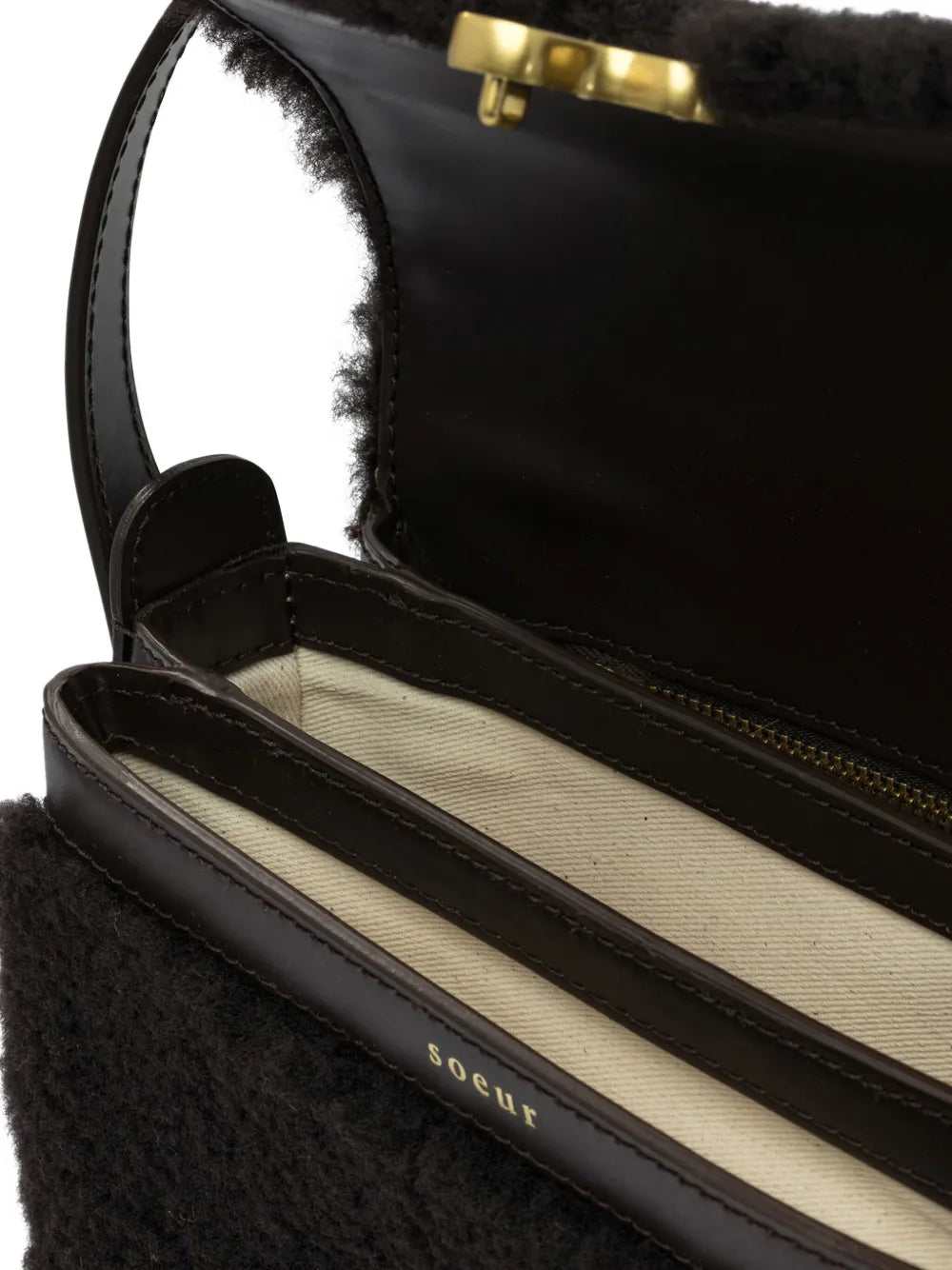 Soeur Mini Shearling Shoulder Bag — Same as shown — Size One Size — Detail View