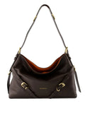 Givenchy Medium Voyou Buckle Fastening Calfskin Shoulder Bag — Same as shown — Size One Size — Front View