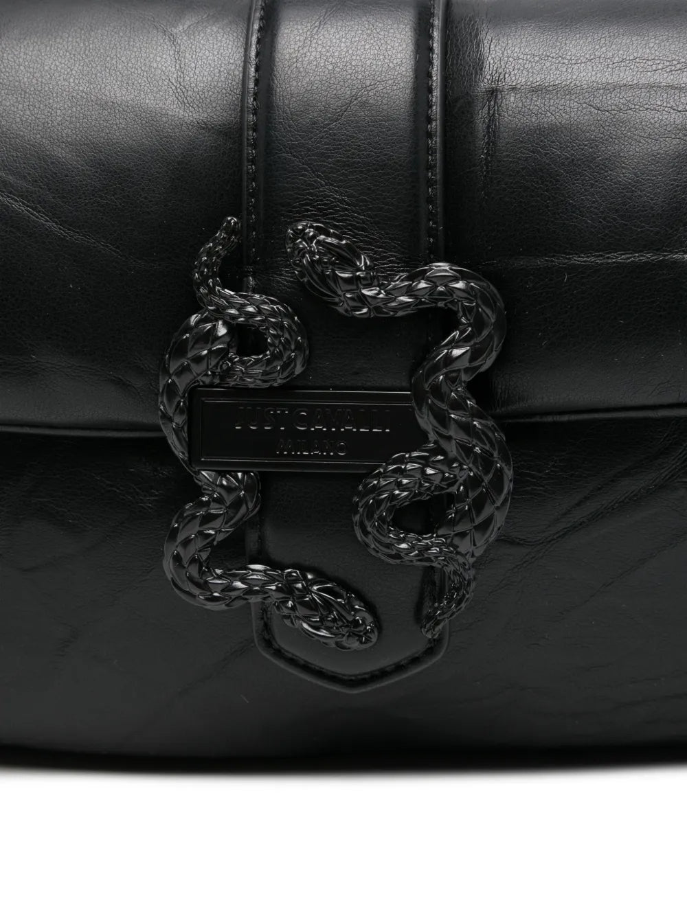Just Cavalli Snake Buckle Shoulder Bag — Same as shown — Size One Size — Top View