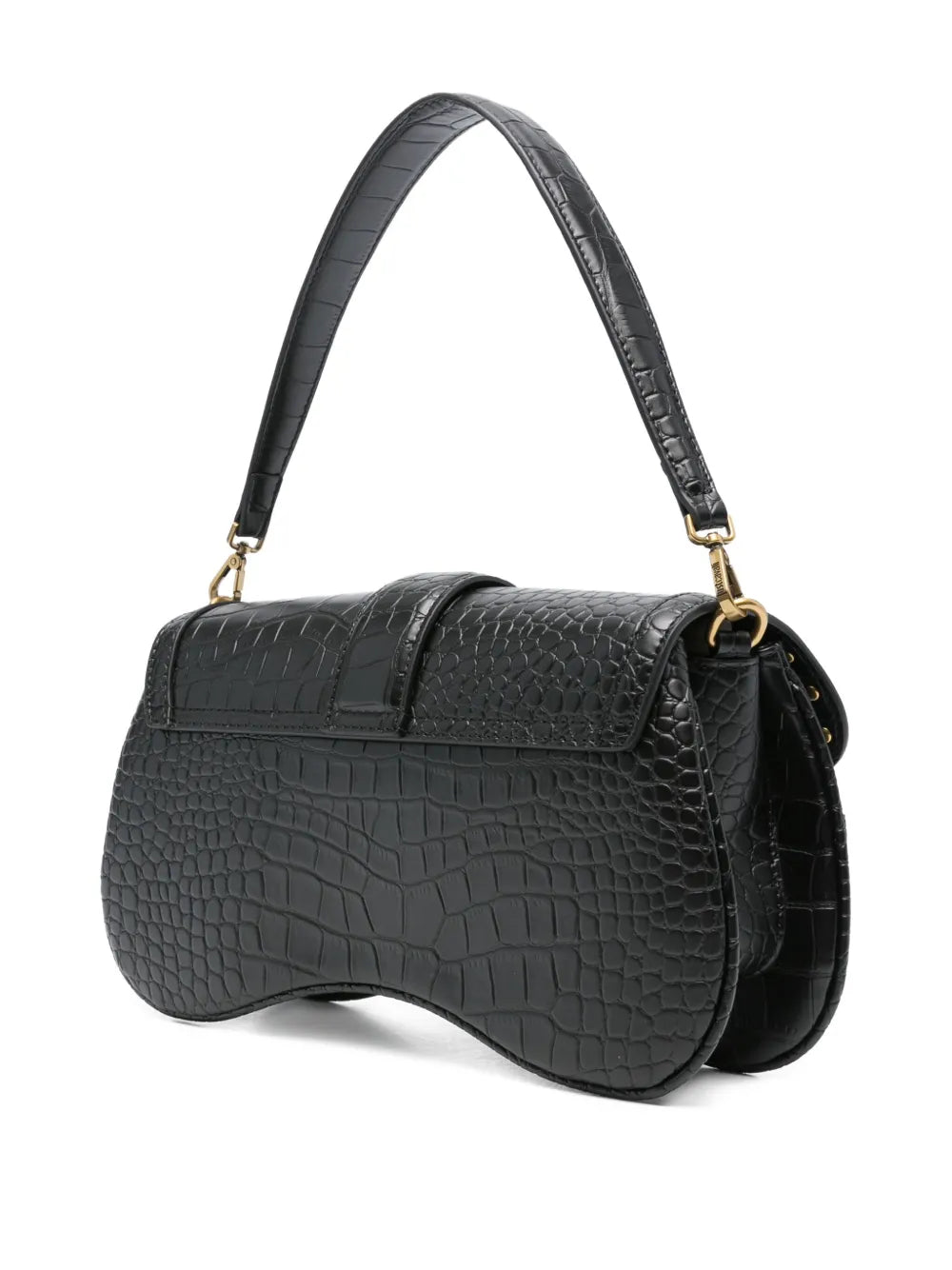 Just Cavalli Snake Embellished Studded Shoulder Bag — Same as shown — Size One Size — Back View