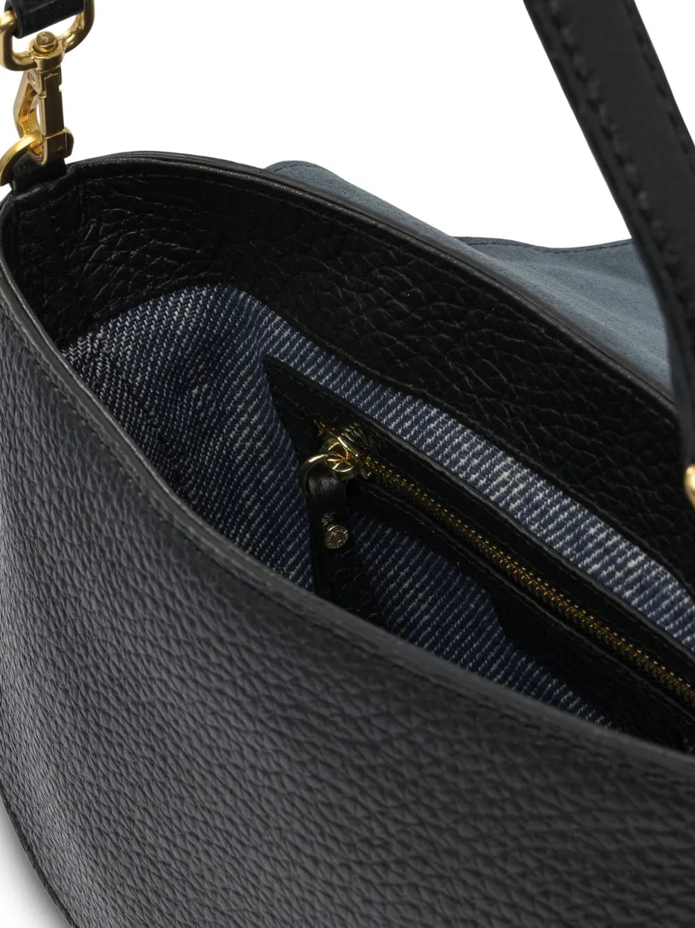 Gianni Chiarini Brooke Pebble Leather Curved Shoulder Bag — Same as shown — Size One Size — Detail View