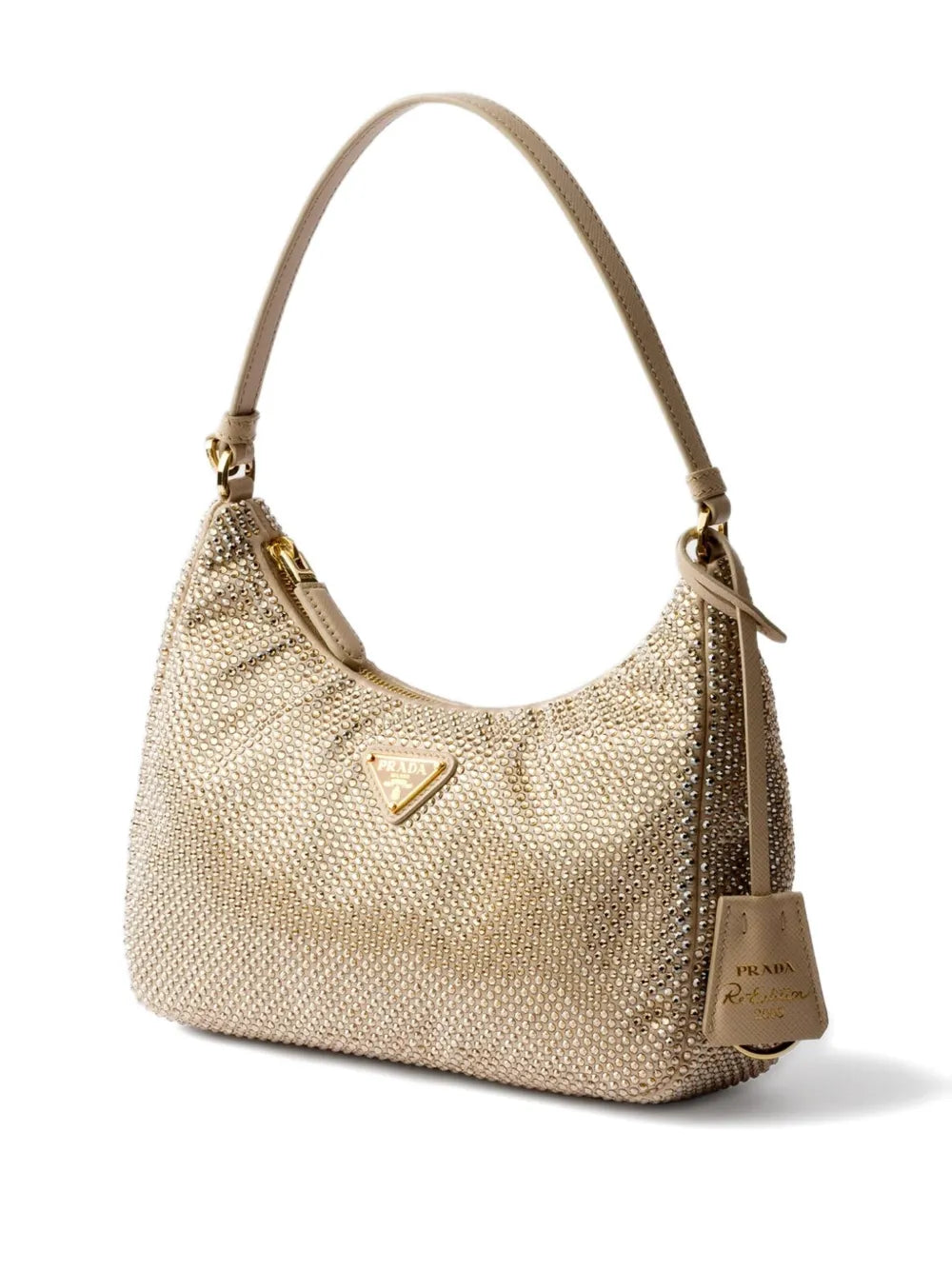 Prada Re Edition Crystal Embellished Shoulder Bag — Same as shown — Size One Size — Side View
