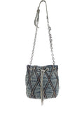 Diesel Mini Charm D Quilted Chain Strap Bag — Same as shown — Size One Size — Front View