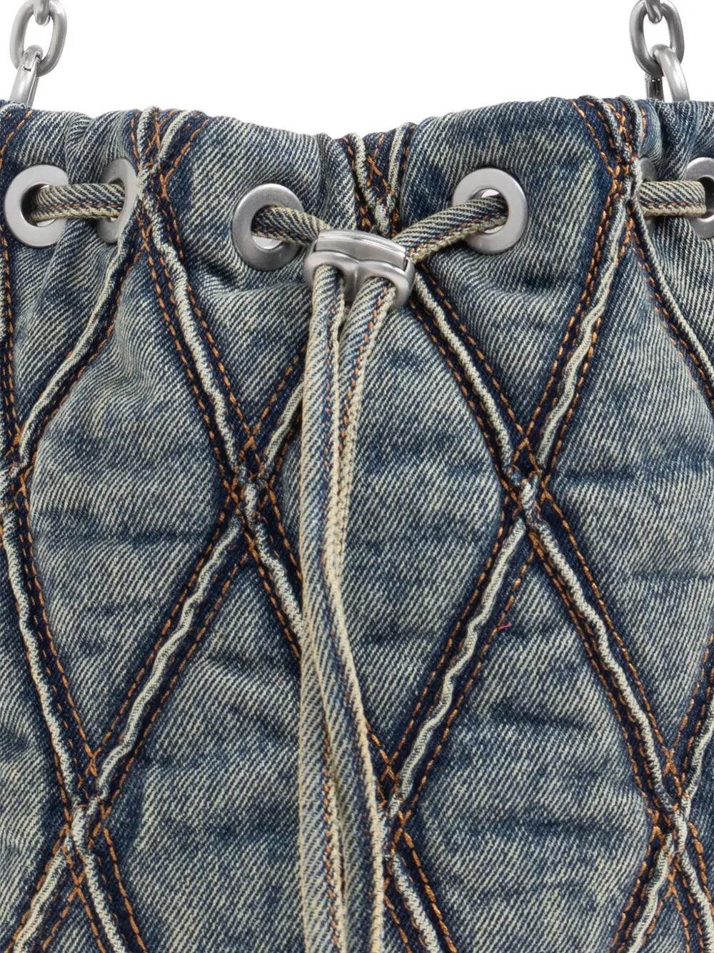 Diesel Mini Charm D Quilted Chain Strap Bag — Same as shown — Size One Size — Top View
