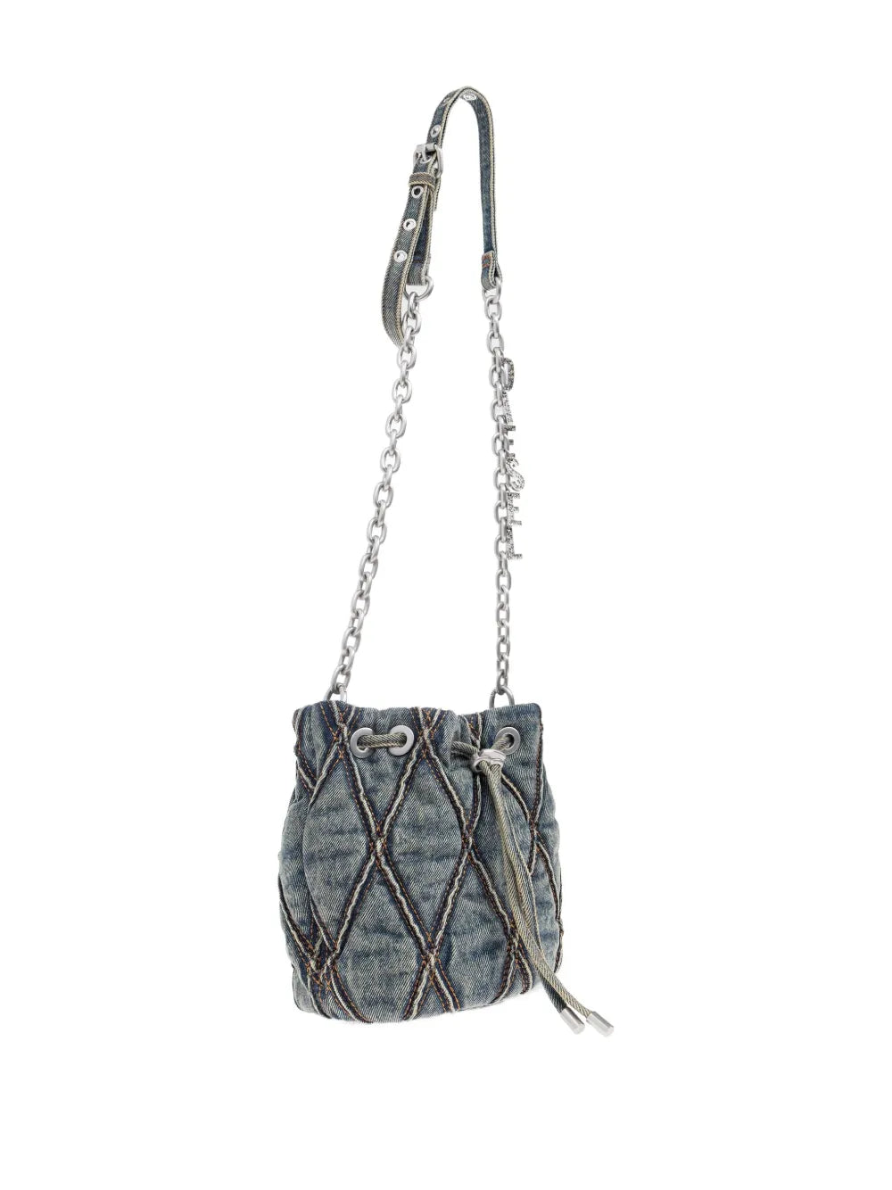 Diesel Mini Charm D Quilted Chain Strap Bag — Same as shown — Size One Size — Back View