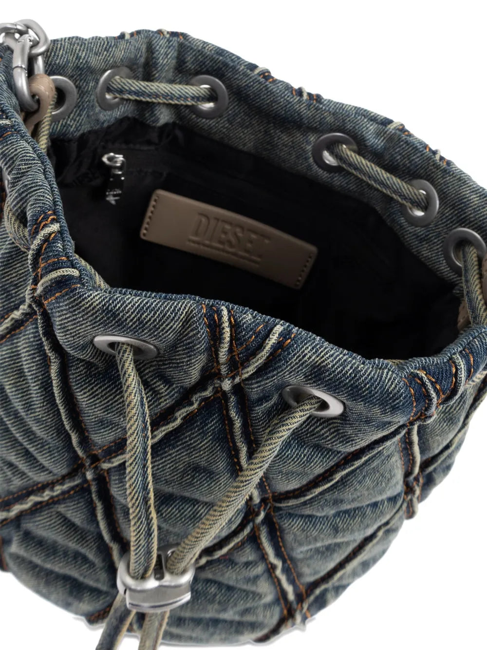 Diesel Mini Charm D Quilted Chain Strap Bag — Same as shown — Size One Size — Detail View