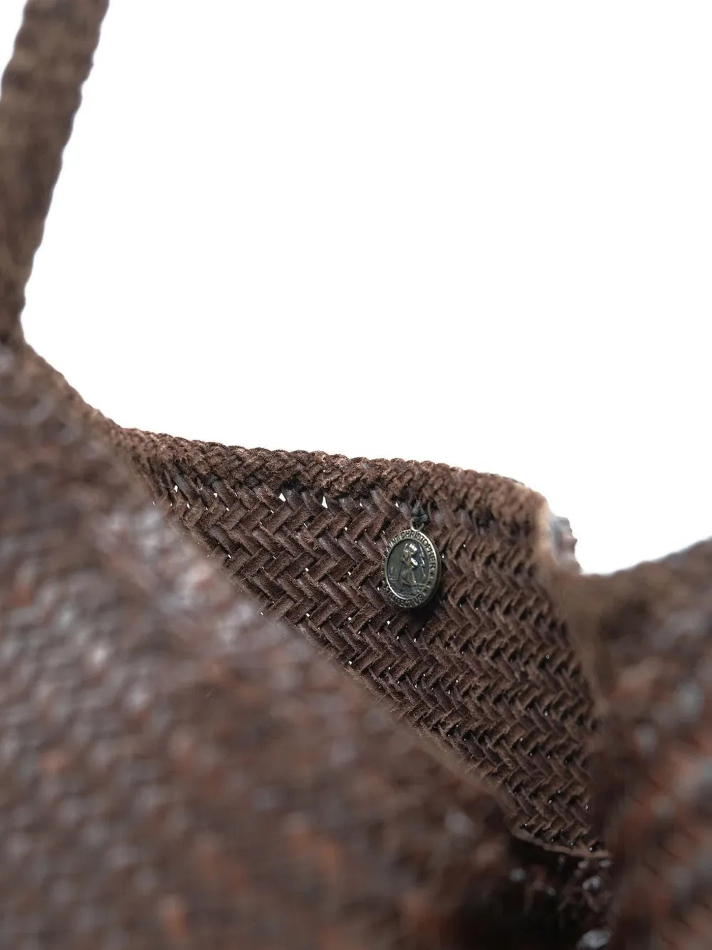 Dragon Diffusion Woven Leather Shoulder Bag — Same as shown — Size One Size — Side View