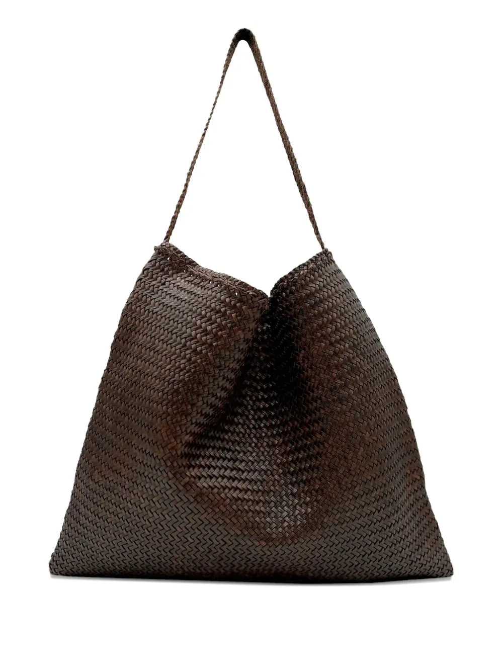 Dragon Diffusion Woven Leather Shoulder Bag — Same as shown — Size One Size — Front View